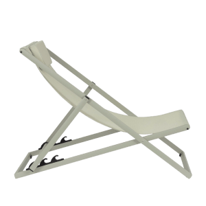 Bizzotto Liegestuhl Taylor, Gartenstuhl mit Kopfkissen, Aluminiumgestell und Textilbezug.