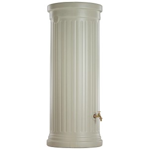 Garantia Regenwassertank 500 l, sandbeige, in Säulenform mit Messinghahn (separat erhältlich).