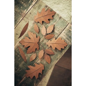 Ferrum Art Design Deko-Blatt Ahorn, Edelrost, 13x14cm, Gartendeko.