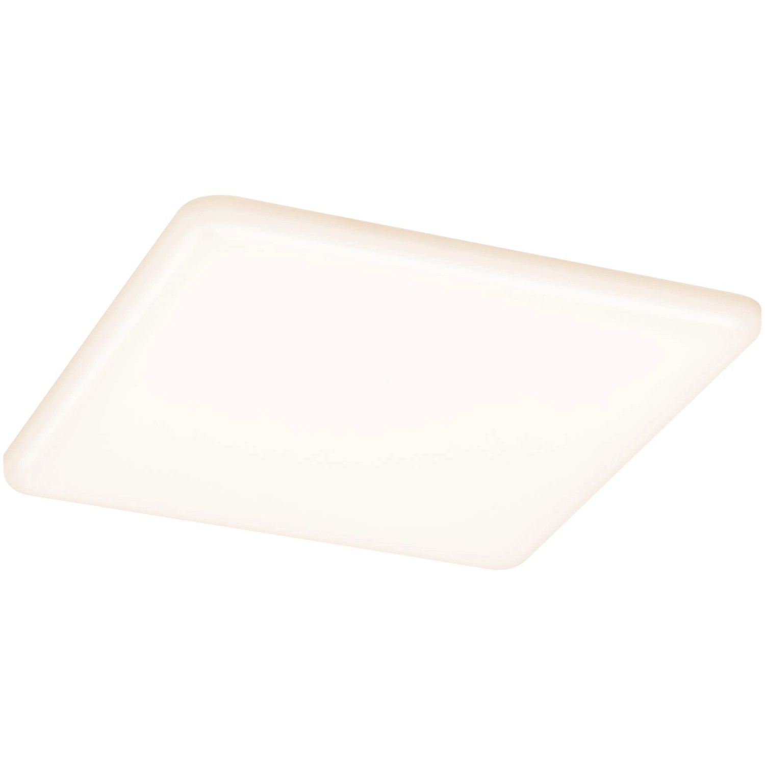 Eckiges, dimmbares Paulmann LED-Einbaupanel Veluna, 185x185mm, 17W, warmweiß.