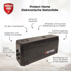 Protect Home elektronische Rattenfalle für Innenräume, sichere und hygienische Rattenbekämpfung.