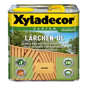 Xyladecor Lärchen-Öl 2,5l Dose für Holzschutz und Pflege im Außenbereich.