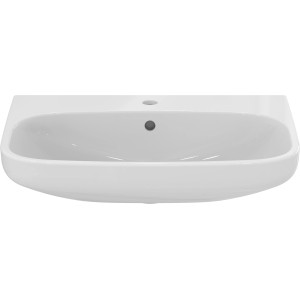 Weißer Ideal Standard Waschtisch i.life A, 65x48 cm, mit Hahnloch und Überlauf.