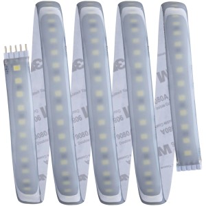 Paulmann MaxLED 1000 LED-Streifen Basis-Set, 1,5m, weiß, beschichtet, mit Trafo und Fernbedienung.