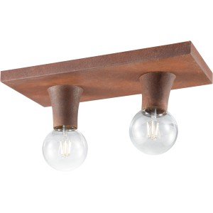 Just Light Deckenleuchte Turn me Rost, 2-flammig, mit E27 Fassung.