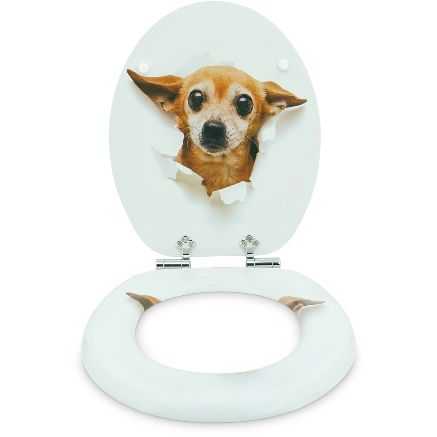 WC Aufkleber Cartoon Hund - "Bitte Deckel Schließen" Toiletten Dekoration