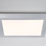Eckige Paulmann LED-Deckenleuchte Lunar, 30 cm, Chrom matt, für moderne Beleuchtung.