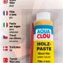 Clou Holzpaste, wasserverdünnbar, Farbton Kiefer, 60g Tube. Ideal zur Reparatur von Holz.
