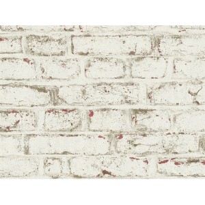 A.S. Création Vliestapete Trendwall Ziegelstein used Weiß-Rot FSC®