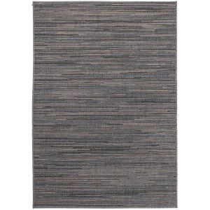 Grauer Outdoor Teppich Algo 810, 160x230 cm, Flachgewebe mit Flechtoptik.