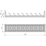 Emuca Schüßelhalter Orderbox für Schublade 90x470mm Aluminium und Kunststoff Anthrazitgrau_5