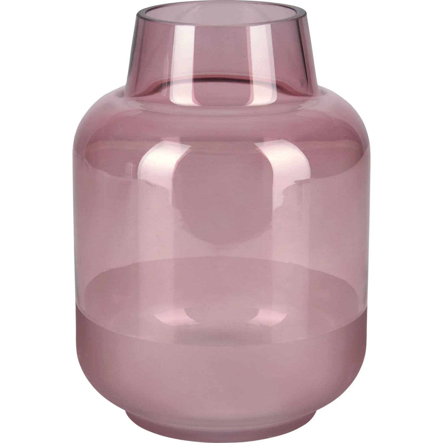 Burgunderrote Glasvase Blush Bordeaux, 21 cm hoch, Ø 15 cm. Dekorative Blumenvase für Innenräume.