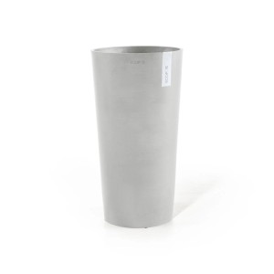 Ecopots Pflanztopf Amsterdam Hoch, weißgrau, 41x76 cm. Pflanzsäule für Innen- und Außenbereich.