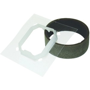 Logus Dichtungssatz IP44 für Wechselschalter, bestehend aus Dichtungsring und Dichtungsfolie.