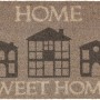 Graue Astra Türmatte Coco Style 40x60 cm mit "Home Sweet Home" und Haus-Motiv.