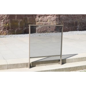 Dieda Geländer Linus Vario, seitliche Montage, Aluminium, 100x100 cm, Taupe.