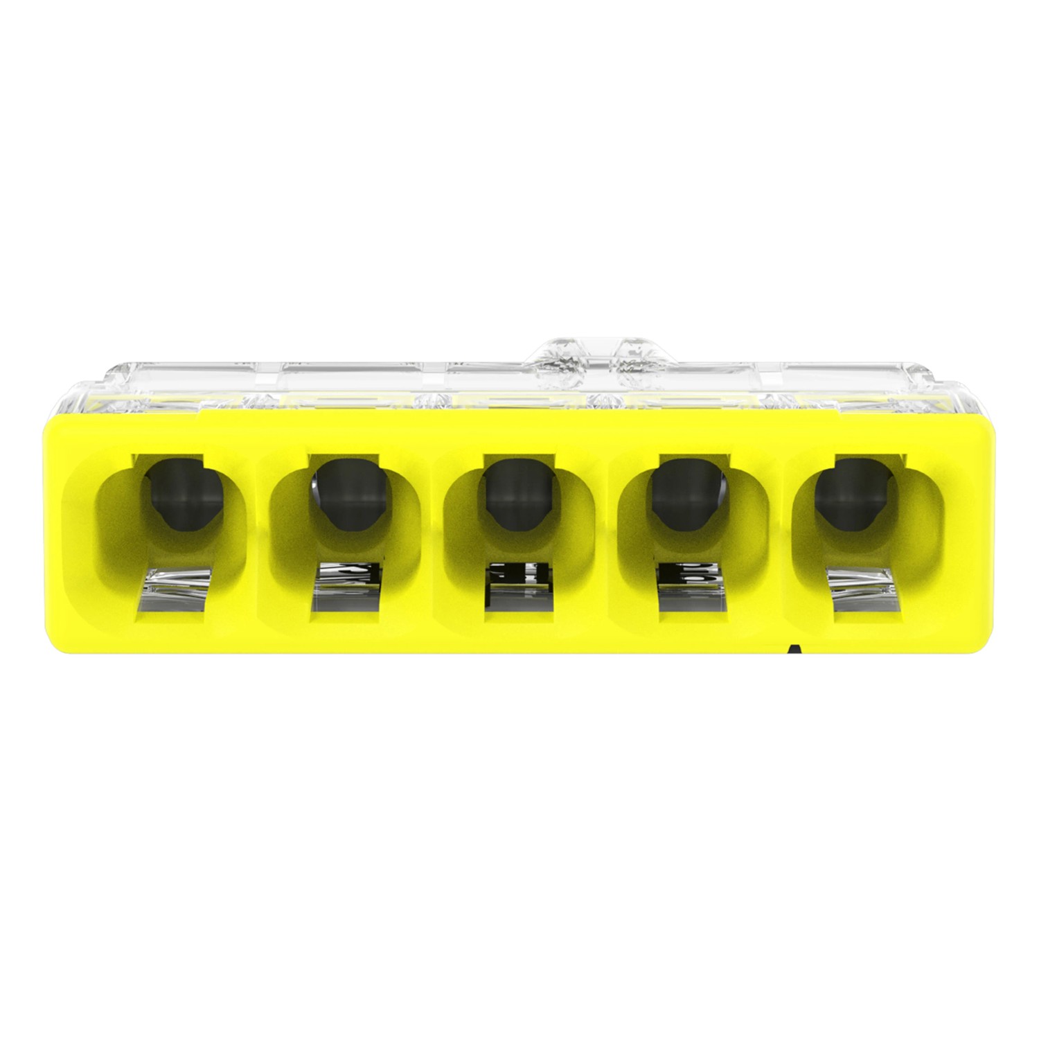 Gelbe Wago Verbindungsdosenklemme, 5-polig für Leiter von 0,5-2,5mm².