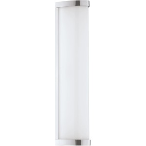 Moderne LED-Wandleuchte Gita 2 von Eglo, 35 cm, Chrom/Weiß, ideal für Badezimmer.