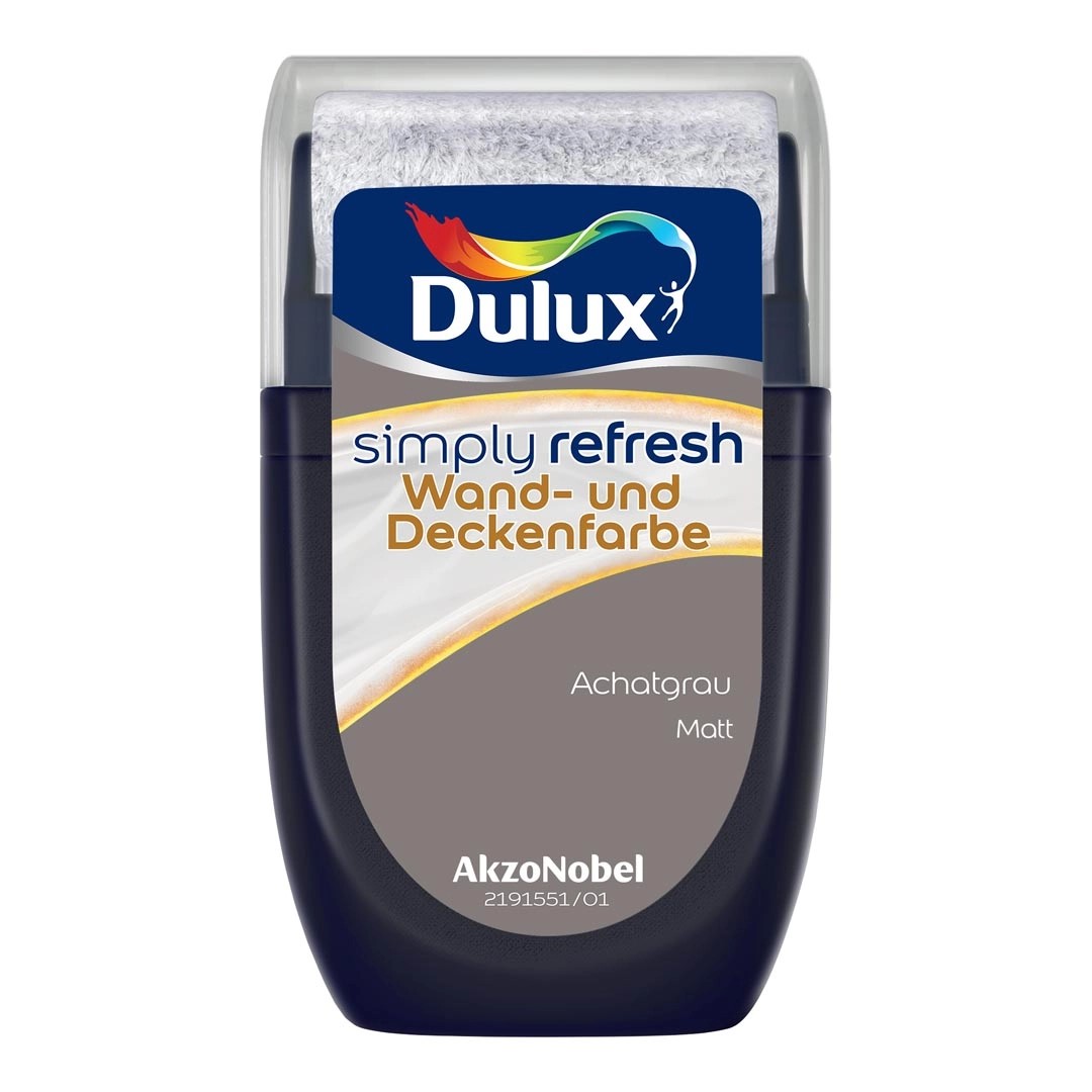 Dulux Simply Refresh ,Wand und Deckenfarbe Tester Achatgrau matt 30 ml