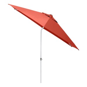 Kettler Stockschirm Easy Push, rund, Ø 230 cm, silber-terrakotta, mit Neigungsverstellung.