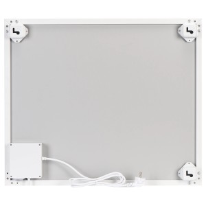 E2 Heizpaneel Infrae² Complete Frame S 500W, Rückansicht mit Montage und Kabel.