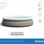 Bestway Fast Set Pool Ø 457x107 cm, Quick-Up Pool Set in Schiefergrau mit Filterpumpe und Leiter.