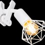 Weißer Globo Klemmstrahler Xara I mit Metallgeflecht-Schirm. Moderne Klemmleuchte für flexible Beleuchtung.