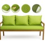 Setgarden Bankkissen Lemon für 3-Sitzer Gartenbank, 160x60 cm + 3 Rückenkissen.