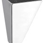 Hettich Möbelfuß Gaja, 100mm, Edelstahl-Optik, quadratisch konisch