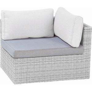 Graues Ersatz-Sitzkissen für Olea Loungegruppe, passend für Gartenmöbel. Bequeme Sitzauflage aus Polyester.