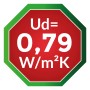 Ud-Wert 0,79 W/m²K für Splendoor Sicherheitshaustür Thermospace Berlin Prime RC2.