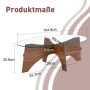 okwish Beistelltisch mit Sicherheitsglas Fächerförmiges Gestell Esszimmer Büro 105x60x35cm Braun_5
