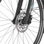 Detailaufnahme: Vorderrad mit Scheibenbremse des Fischer E-Bike Trekking-Rad Viator 4.1i Damen.