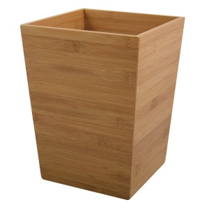 Brauner MSV Kosmetikeimer aus Bambus, 3 Liter Fassungsvermögen.