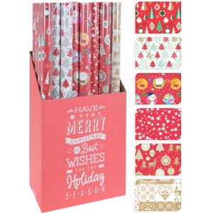 Geschenkpapier mit Weihnachtsmotiven verschiedene Varianten 70 cm x 200 cm