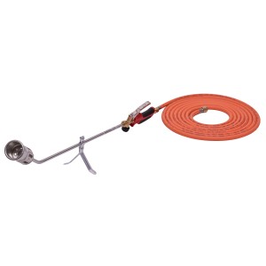 Rothenberger Industrial Anwärmbrenner Eco 47 mit Gasschlauch, ein Lötgerät für vielfältige Anwendungen.