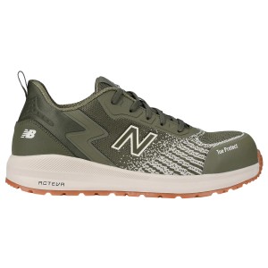 New Balance Speedware Sicherheitsschuh, olive/weiß, S1 P, Gr. 40. Arbeitsschuh mit Zehenschutz.