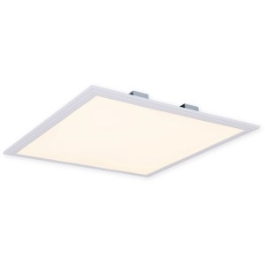 Quadratisches, dimmbares LED-Panel Alegre, 45 cm, mit Halterung für Wand- und Deckenmontage.