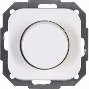 Kopp Dimmer mit Druck-Wechselschalter Abdeckung Donau Arktisweiß