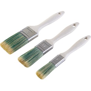 LUX Pinselset Universal, 3-teilig, mit Bambusgriff für Lacke, Lasuren und Farben.