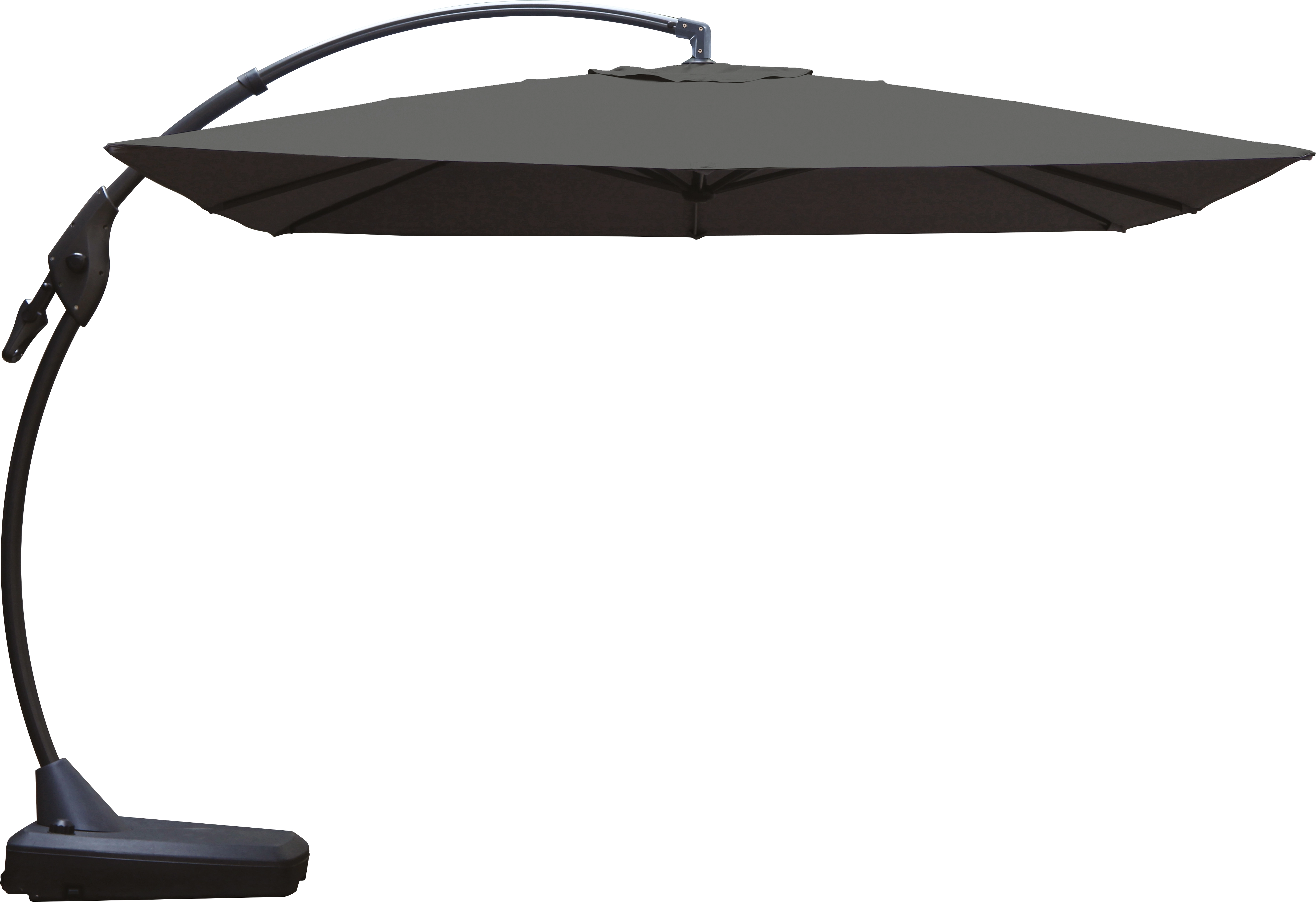 Ampelschirm Peoria 300 cm x 300 cm Anthrazit mit Kurbel kaufen bei OBI