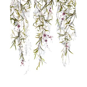 Marburg Vliestapete Blumen Crushed-Optik Modern 270 cm x 210 cm Weiß