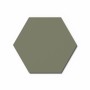 Designpaneel Hexagon Lino Olive Clear, MDF schwarz, 50x50 cm, 3er-Set.