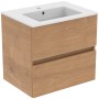 Ideal Standard Badmöbel-Set Eurovit+ mit Unterschrank und Waschtisch, 61 cm, Eiche