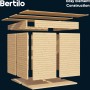 Explosionszeichnung Bertilo Gartenhaus Pentus 1 Natur aus Holz, Elementbauweise.