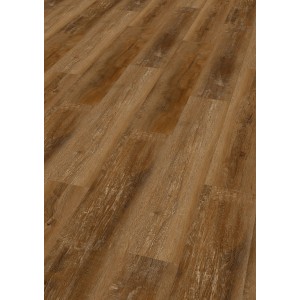 Click-Vinylboden SPC Accra Eiche, Detailansicht der Holzstruktur und Verlegung.