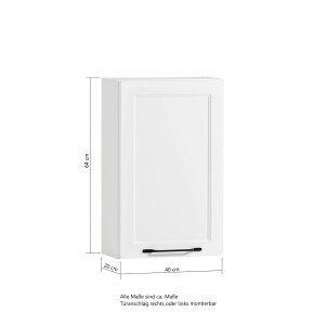 Held Möbel Hängeschrank Padua, 40 cm, Kaschmir/Wotaneiche, Teil eines Badmöbel-Sets.