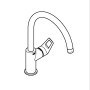 Grohe QuickFix Spültischarmatur Start Loop in Supersteel, Einhebelmischer mit hohem Auslauf.