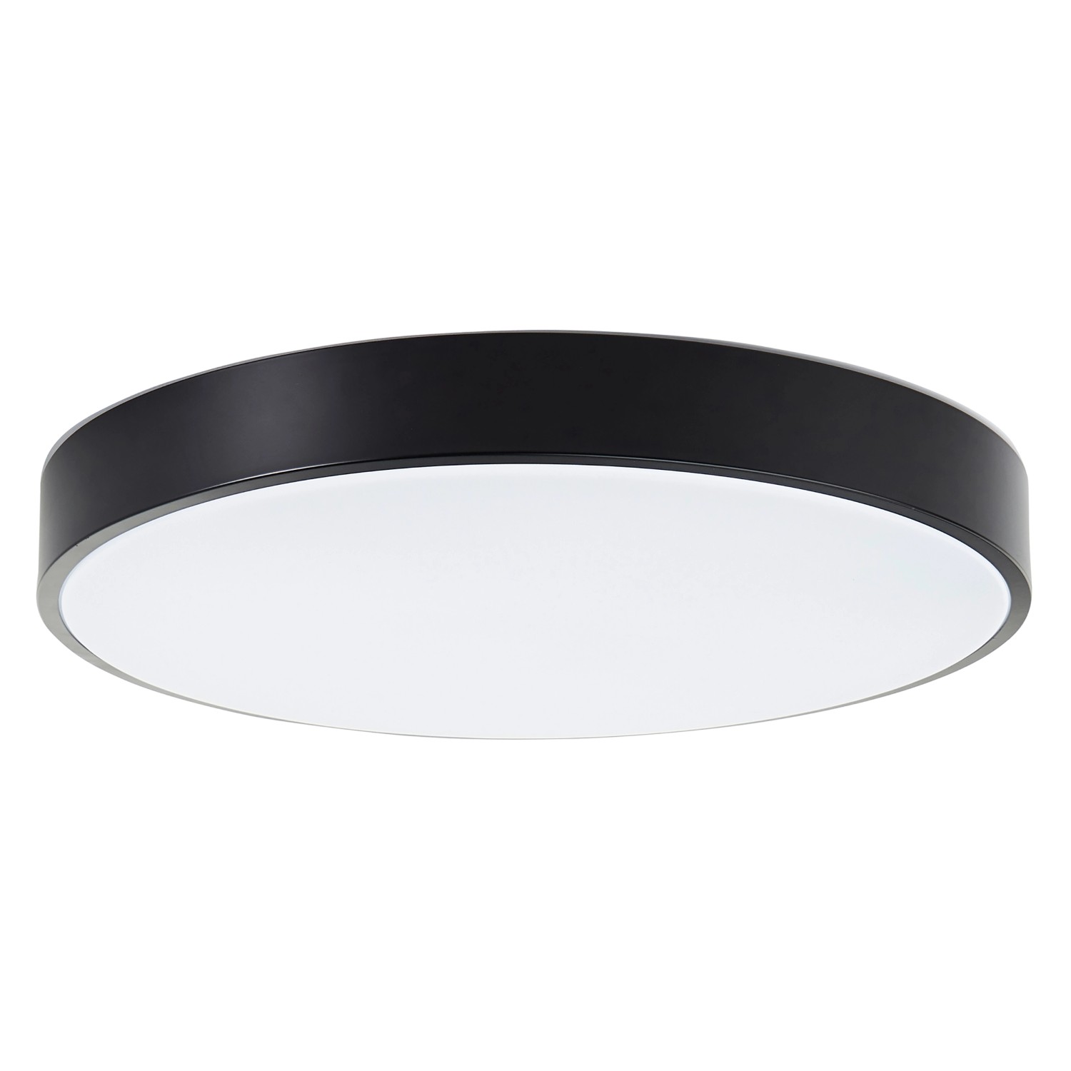 Smarte Deckenleuchte Vadin, schwarz/weiß, Ø 49 cm. Moderne LED Lampe mit einstellbarer Lichtfarbe.