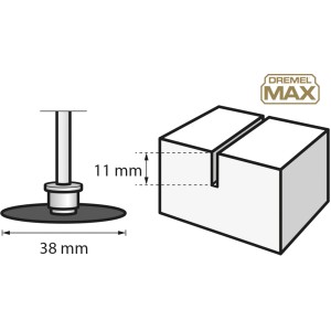 Dremel SC545DM Diamant-Trennscheibe Max EZ SpeedClic, 38mm Durchmesser, zum Trennen harter Materialien.